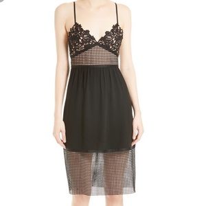 Theory black laced dress size 0. NWOT